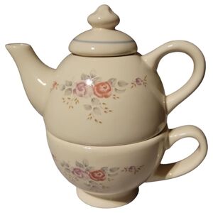 Vtg 1988 -1996 Trousseau Individual Teapot/Lid/Cup Tea Coffee Hot Chocolate